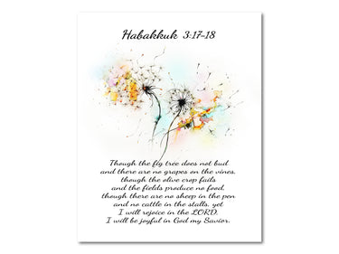 Habakkuk 3:17-18 Digital download printable art